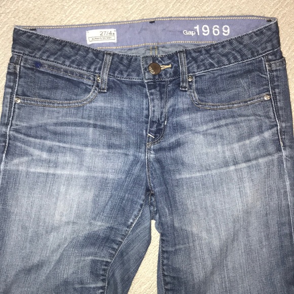 Gap skinny blue jeans SZ 27 - Picture 3 of 5
